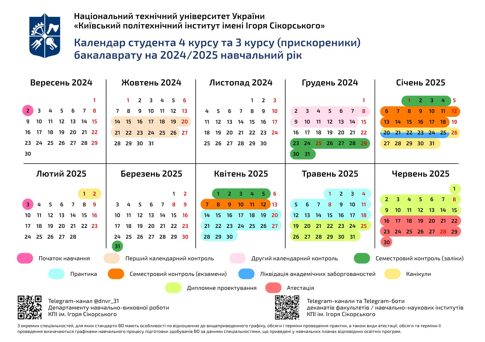 Календар 2 курсу